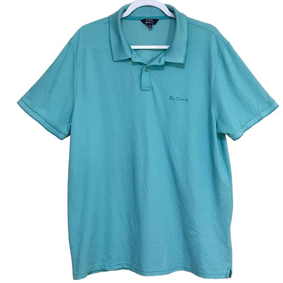 Ben Sherman Other - Ben Sherman Turquoise Polo Shirt Embroidered Logo “The Original” Preppy Size XL